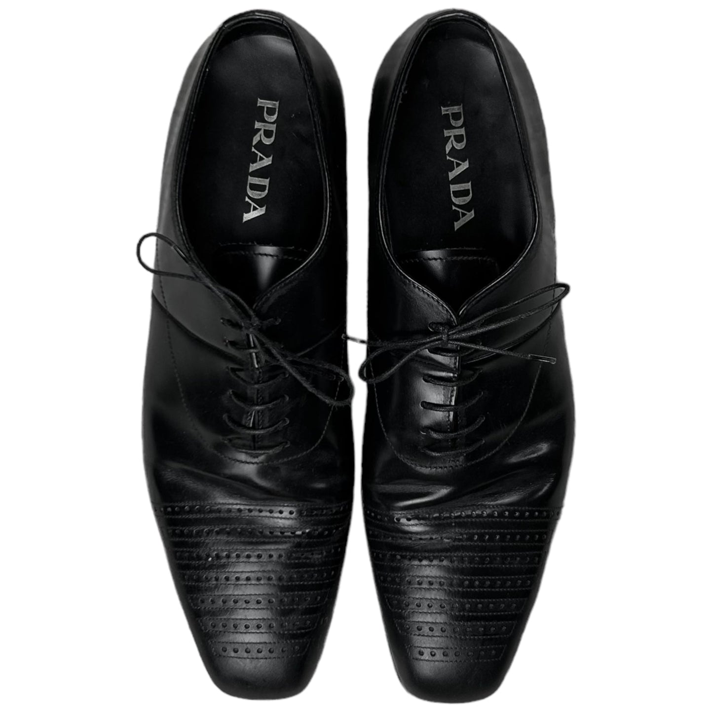 Prada Perforated Toe Derbies - AW07