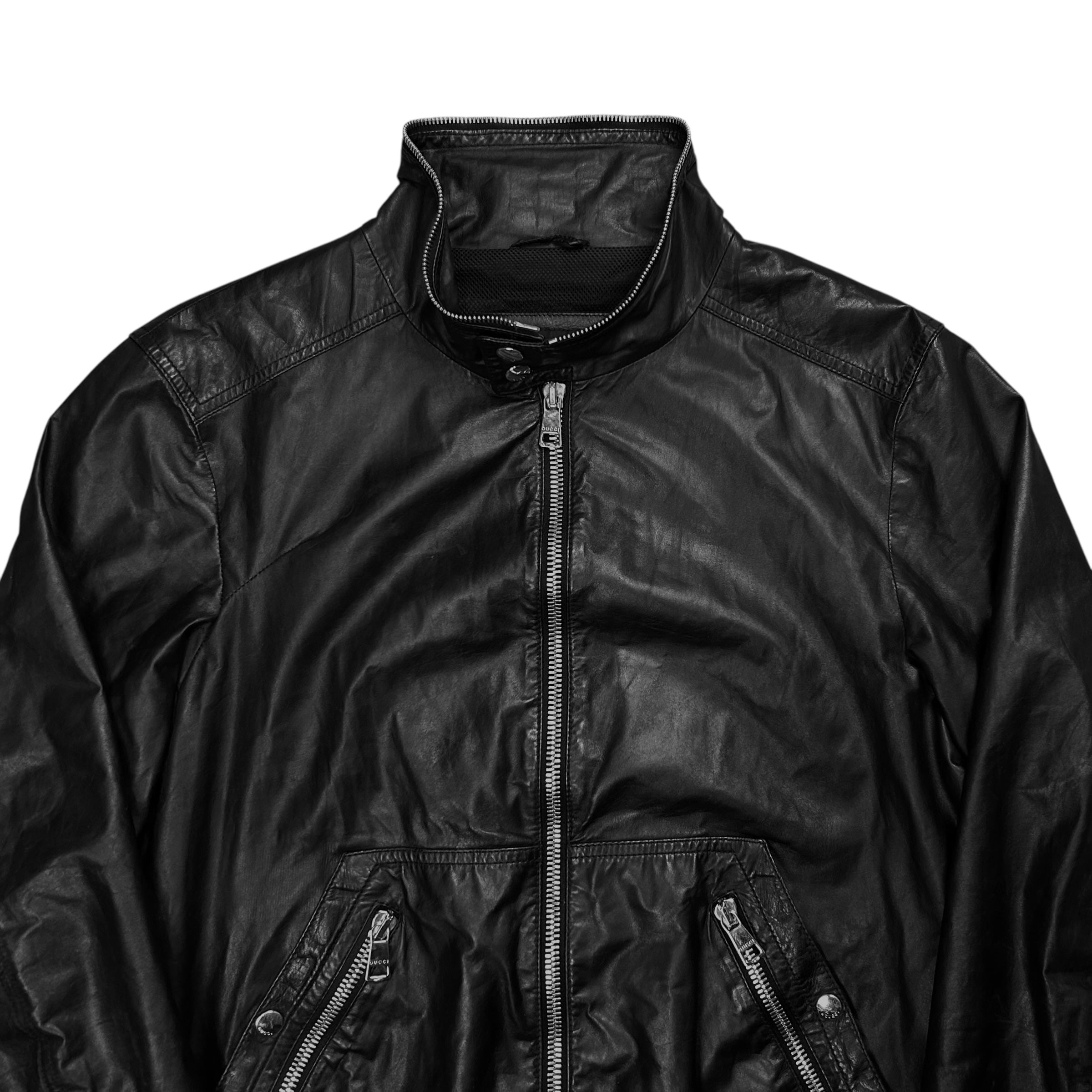 Gucci by Tom Ford Zip Hood Leather Jacket – Vertical Rags