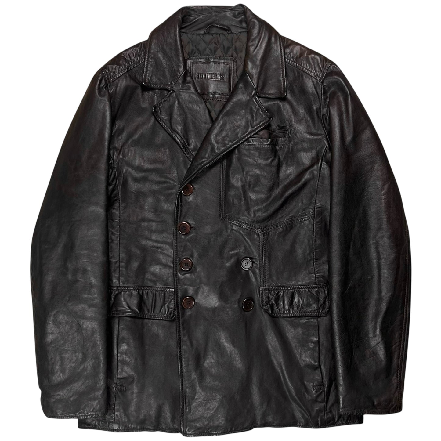 Dirk Bikkembergs Leather Caban Jacket