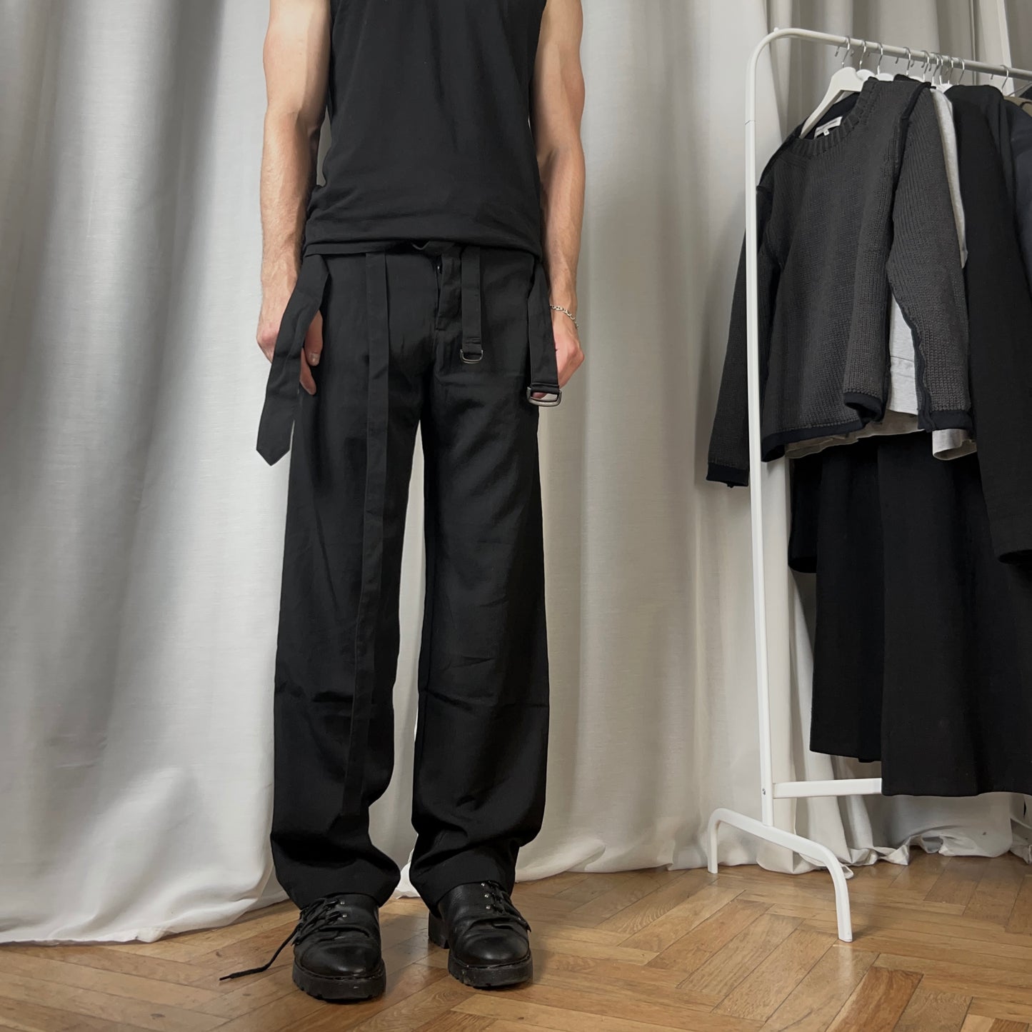 Y’s Yohji Yamamoto Triple Belted Bondage Pants