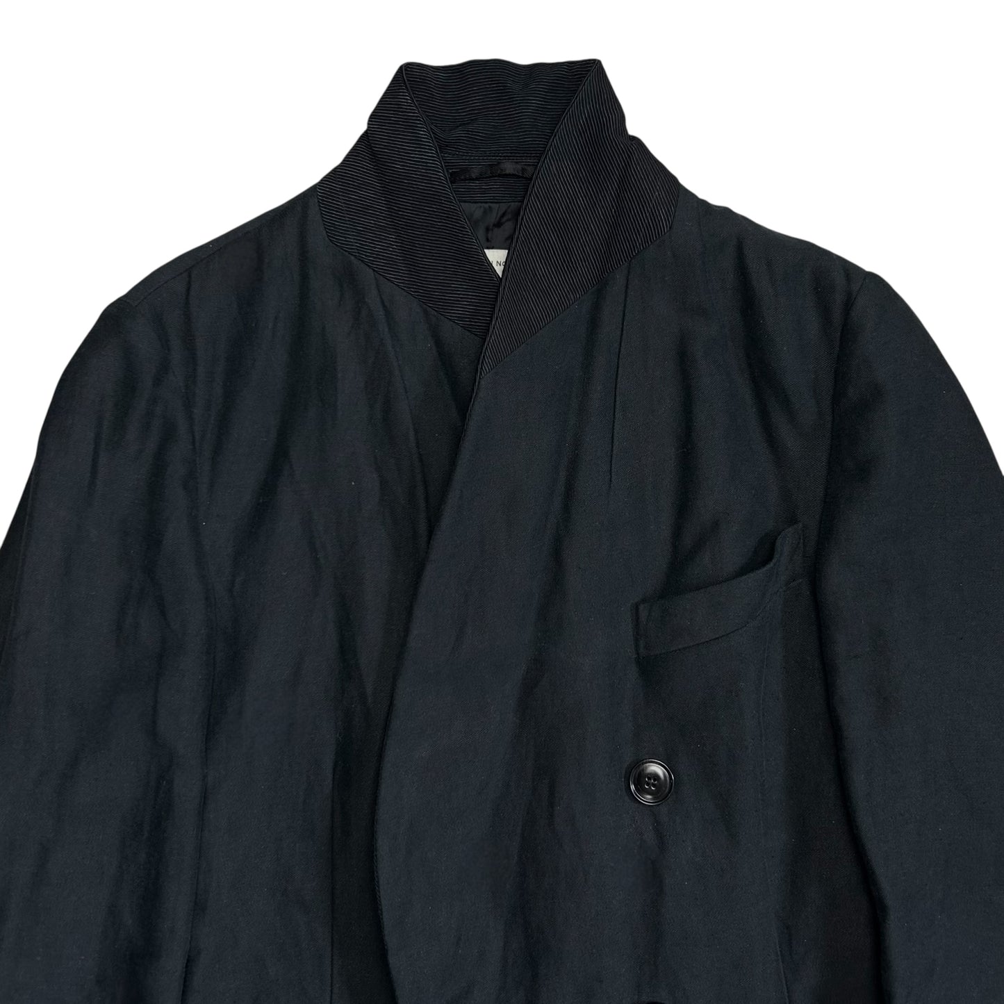 Dries Van Noten Double Breasted Corduroy Shawl Collar Coat
