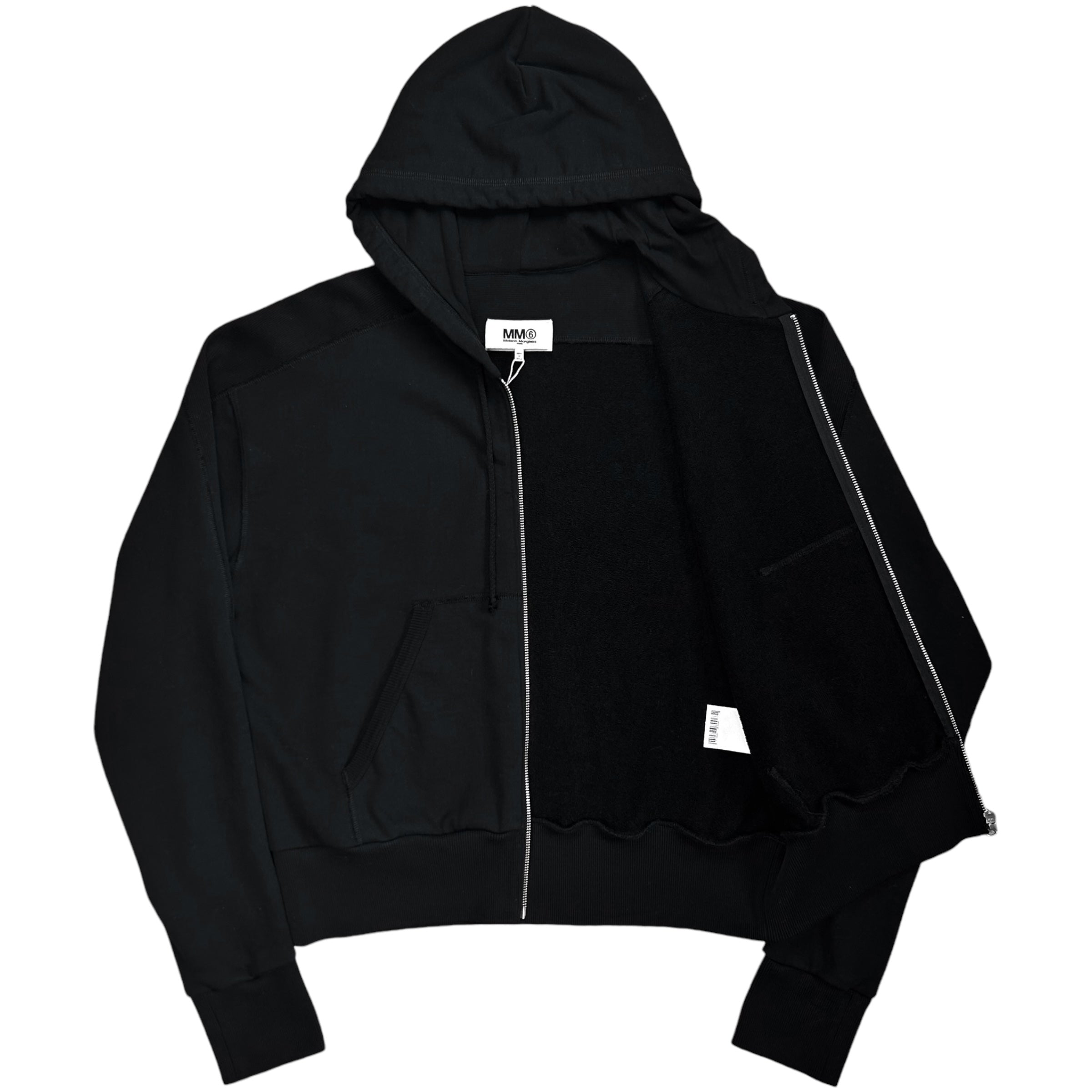 MM6 Maison Margiela Rib Panelled Zip Hoodie SS23 Vertical Rags