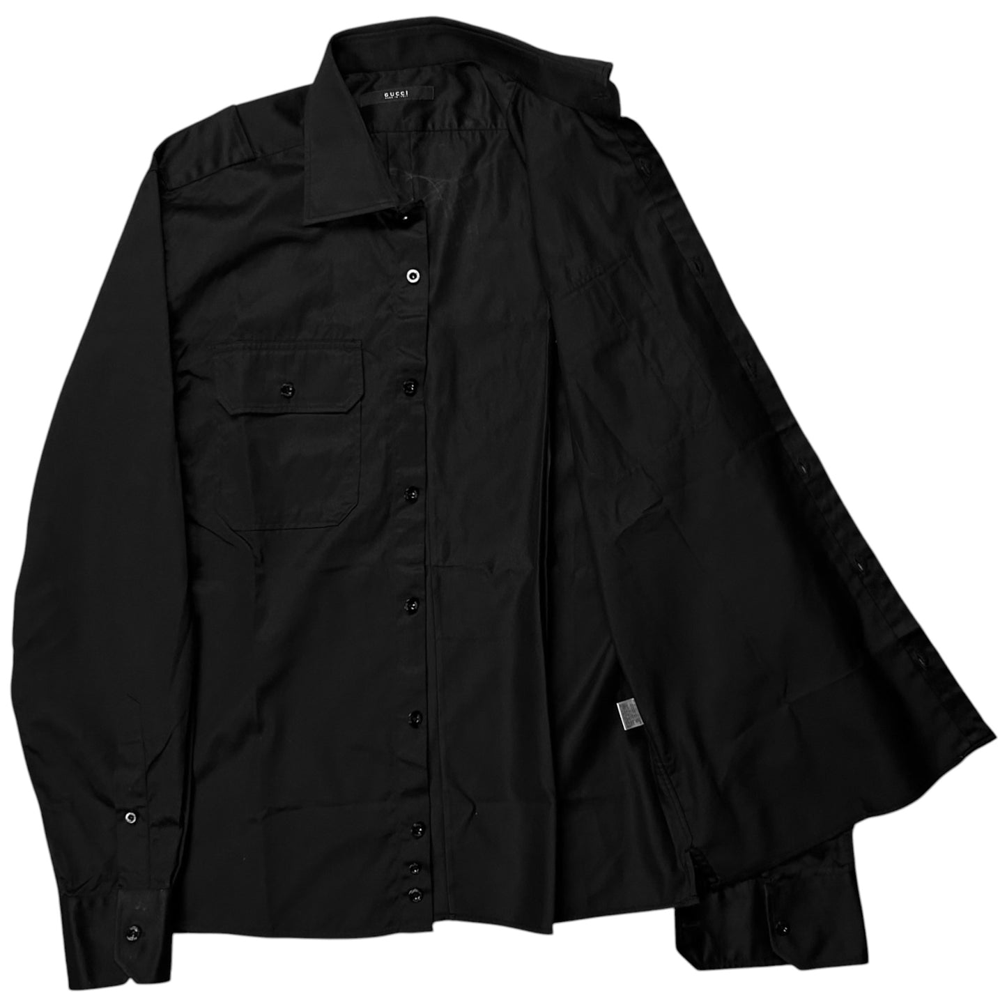 Gucci by Tom Ford Military Satin Shirt - 90s