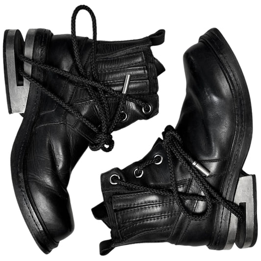 Dirk Bikkembergs Laced Eyelet Metal Heel Boots - AW96