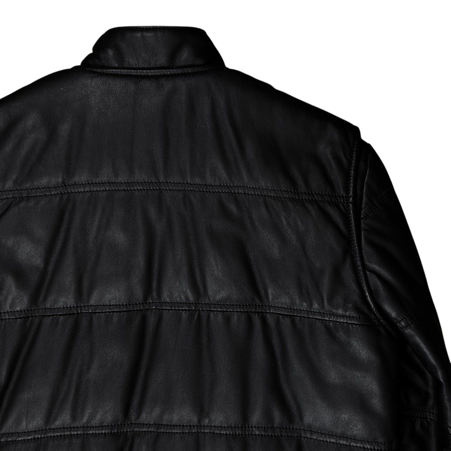 Dirk Bikkembergs Double Layered Zip Bomber Leather Jacket