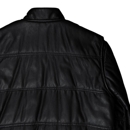 Dirk Bikkembergs Double Layered Zip Bomber Leather Jacket