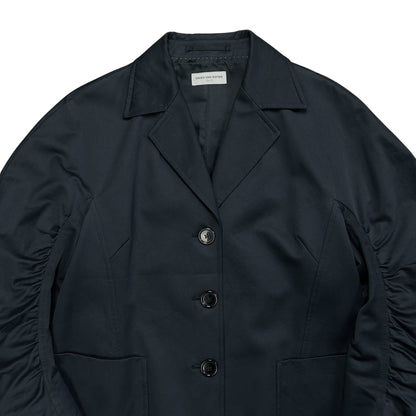 Dries Van Noten Cropped Ruched Sleeve Blazer - AW18