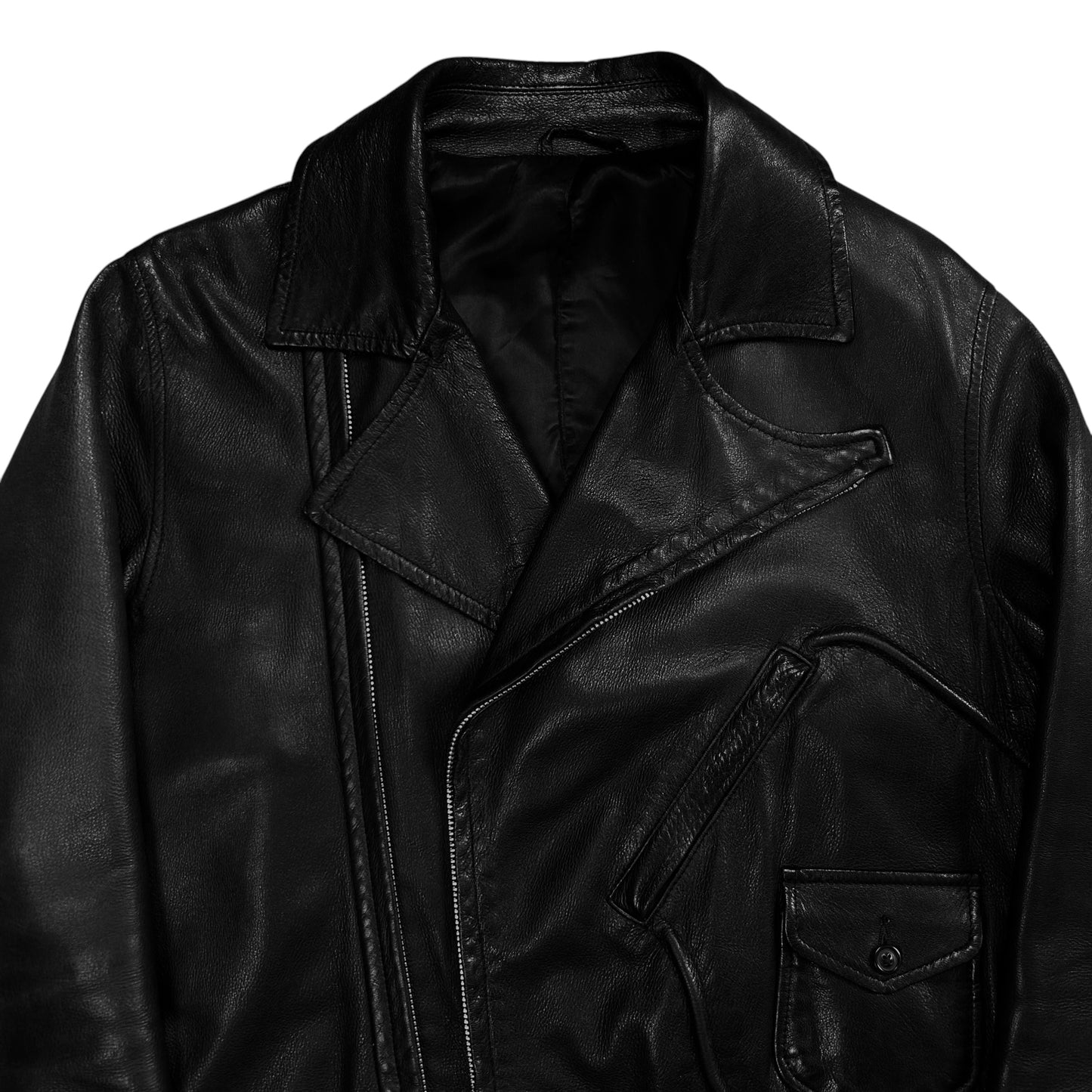 Maison Martin Margiela Flap Pocket Biker Deer Leather Jacket - AW06