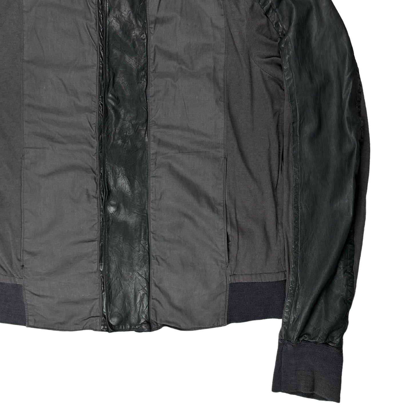 Rick Owens Cropped Hybrid Leather Bomber Jacket