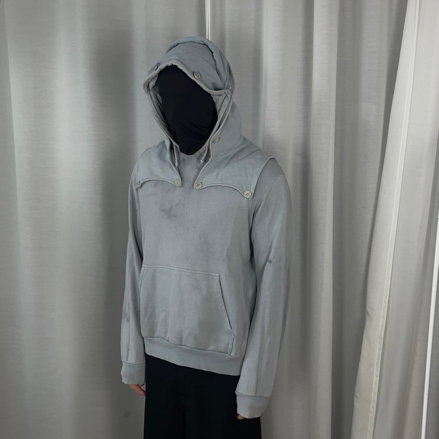 RAF by Raf Simons Washed Button Layer Hoodie