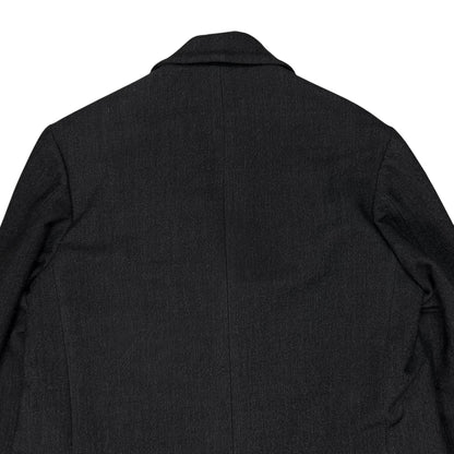 Dries Van Noten Faux Fur Applicated Wool Coat - 2000s