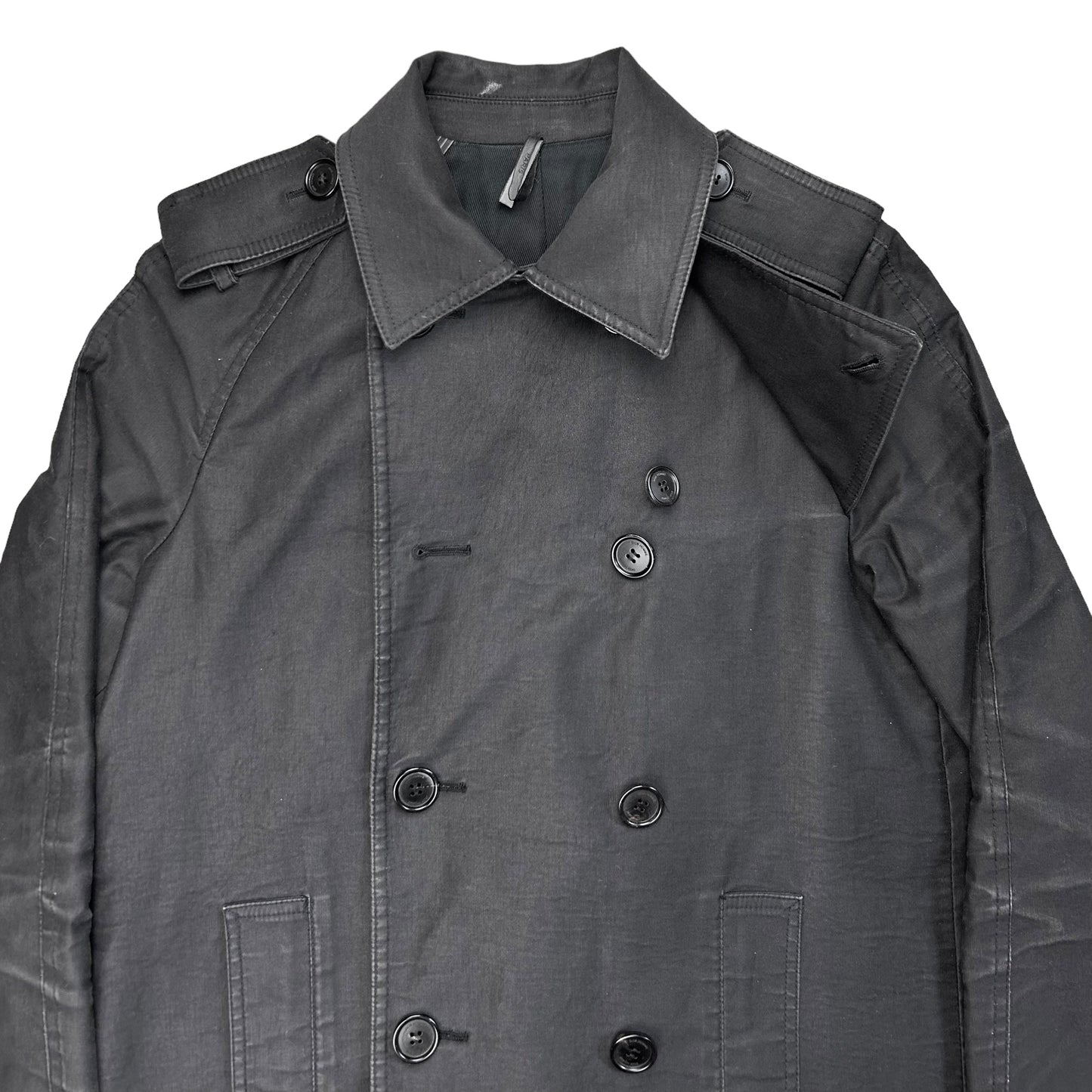 Dior Homme Short Double Breasted Military Trench Coat - SS07