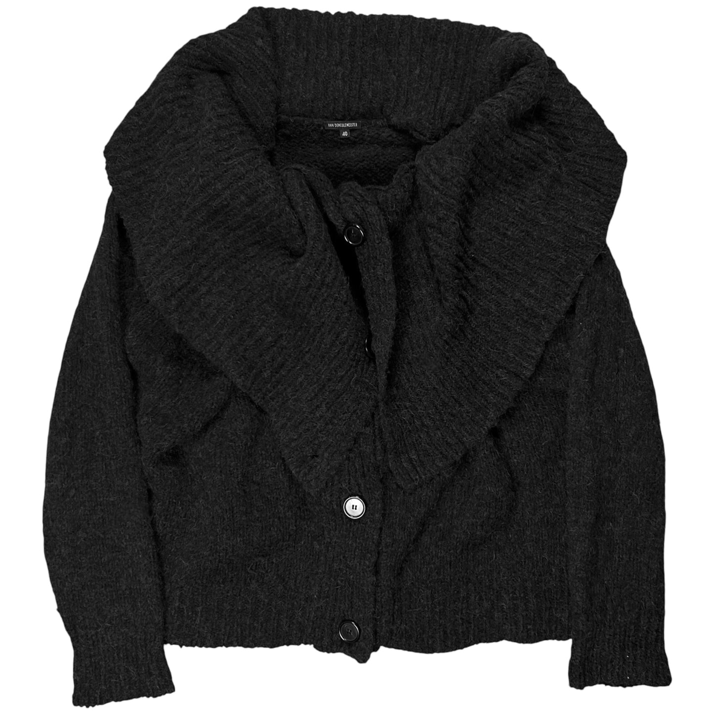 Ann Demeulemeester Distorted Wrap Knit Cardigan - AW11