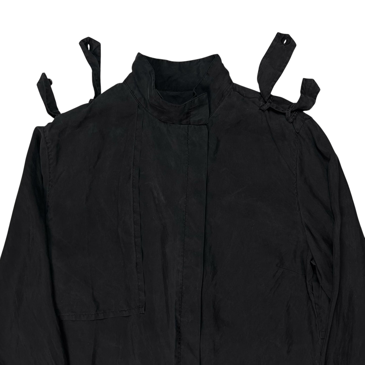 Kris Van Assche Chest Layered Military Strap Silk Shirt