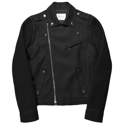 Pierre Balmain Rib Sleeve Wool Perfecto Jacket - AW10