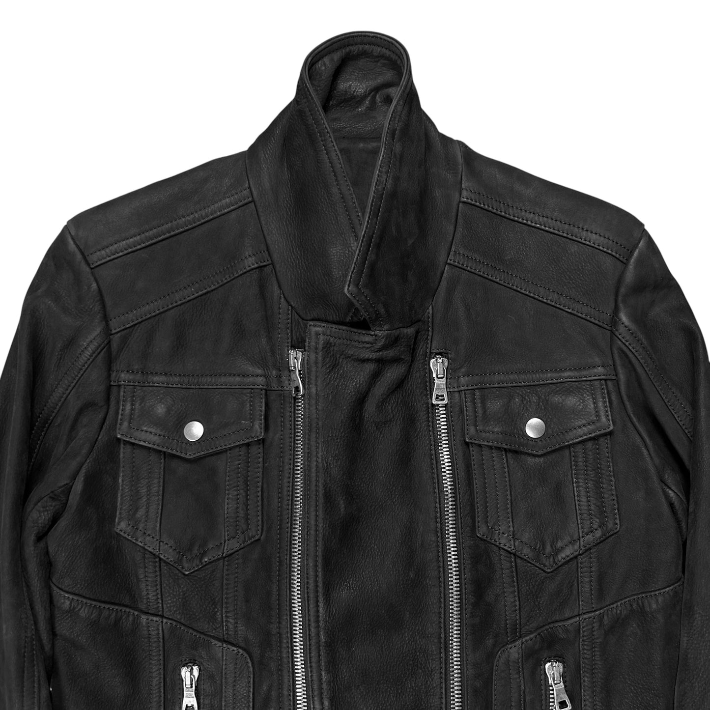 Balmain by Olivier Rousteing Multi Zip Suede Biker Jacket - SS18