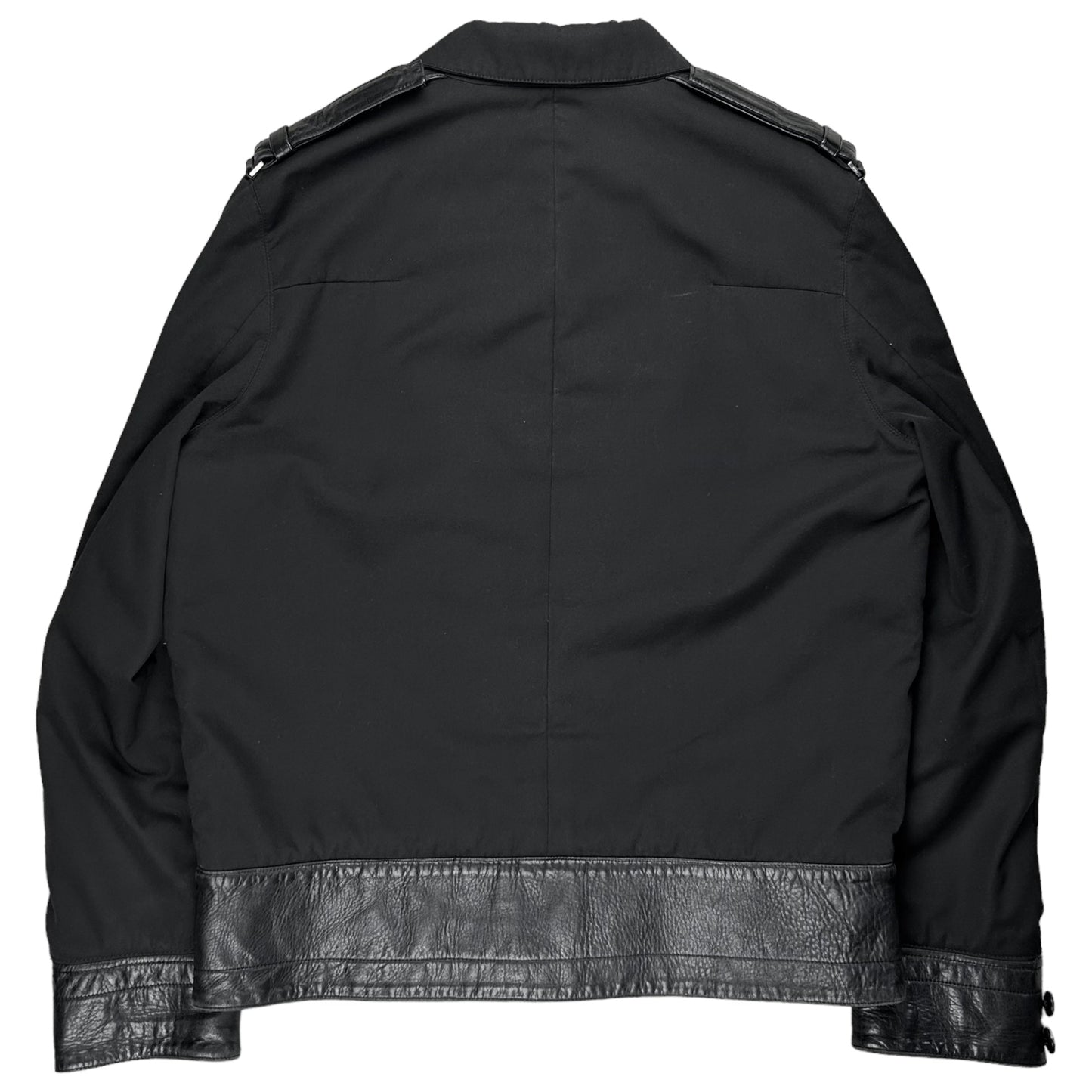 Dior Homme Leather Panel Strap Work Jacket - AW02