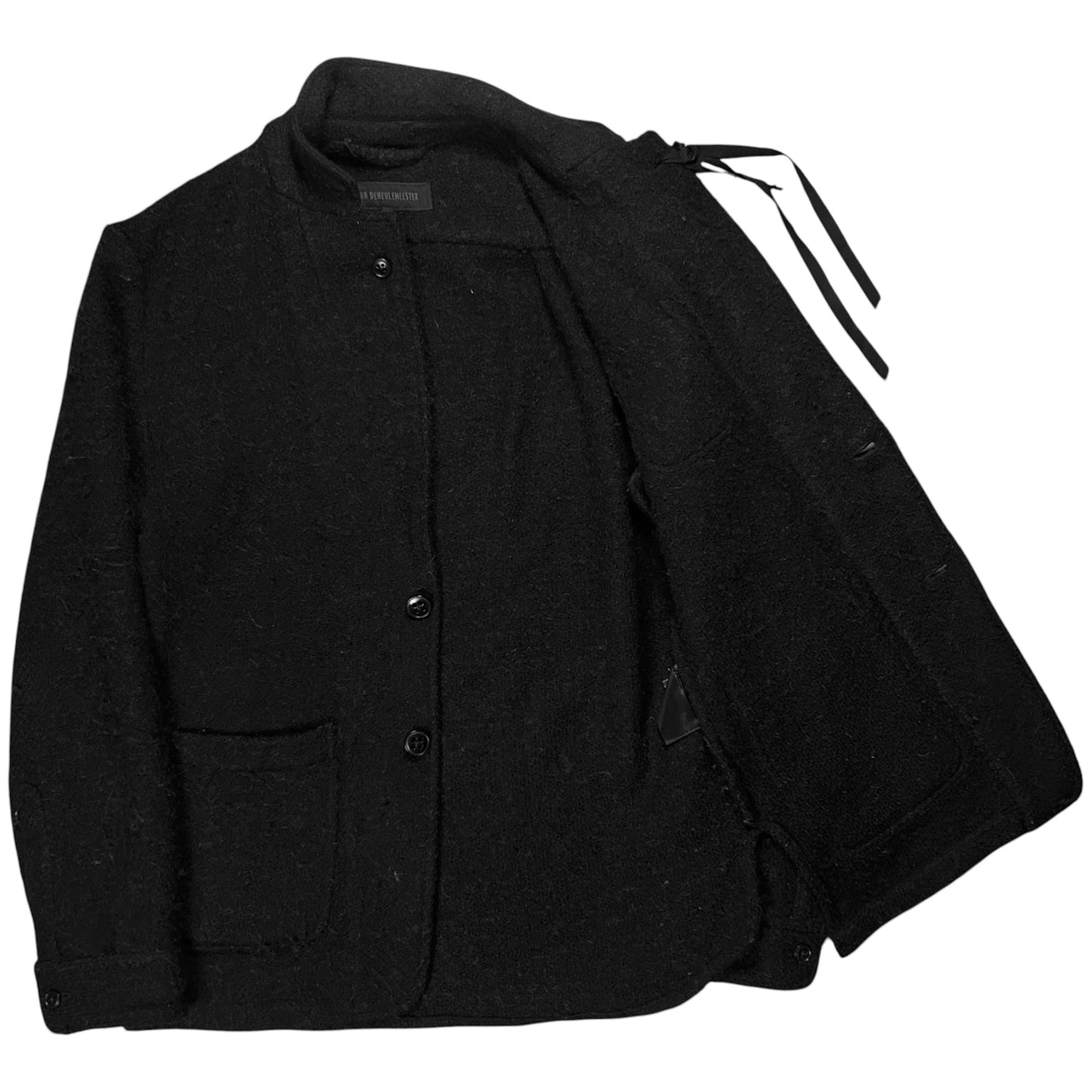 Ann Demeulemeester Lapel Strap Boiled Alpaca Wool Blazer - AW11