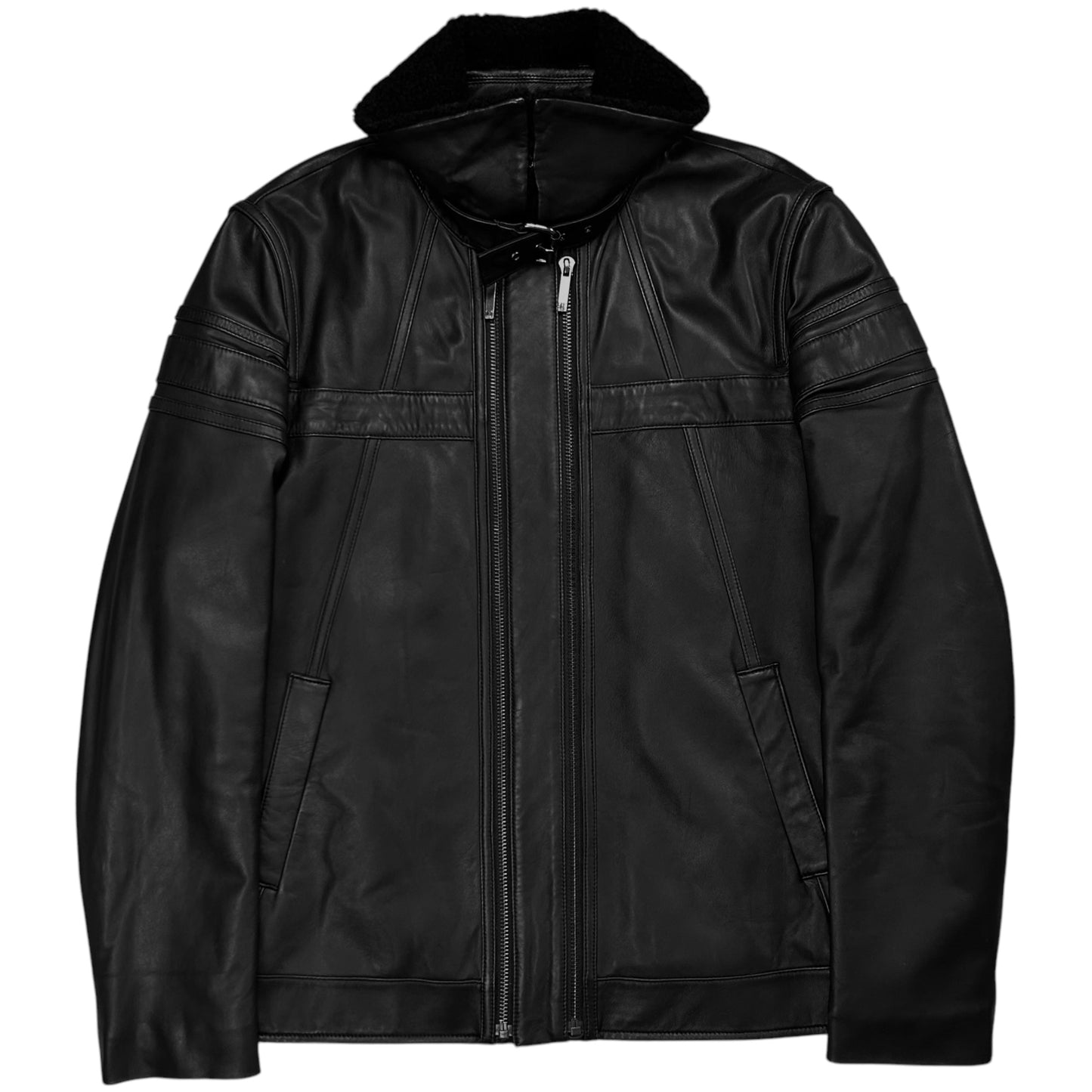 Givenchy Dual Zip Pilot Leather Jacket - AW11