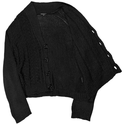 Ann Demeulemeester Cropped Linen Knit Cardigan - AW13