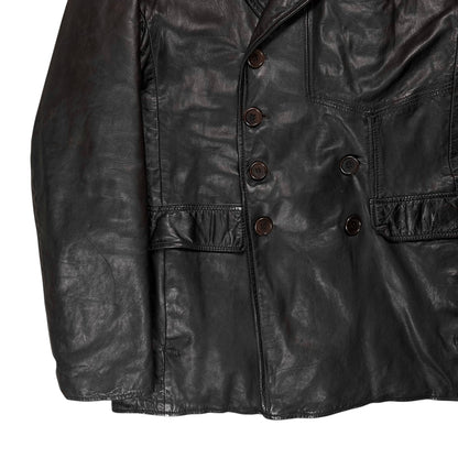 Dirk Bikkembergs Leather Caban Jacket
