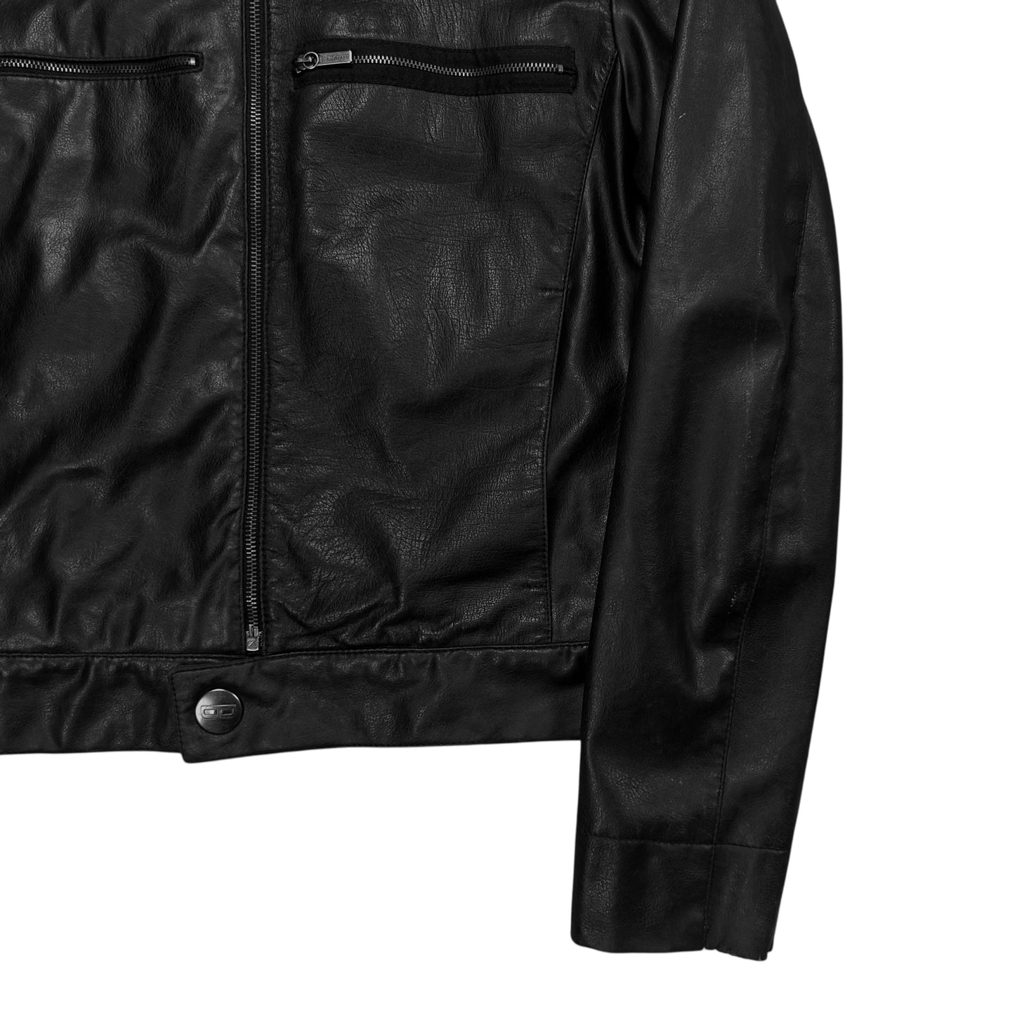Dirk Bikkembergs Cropped Cafe Leather Jacket