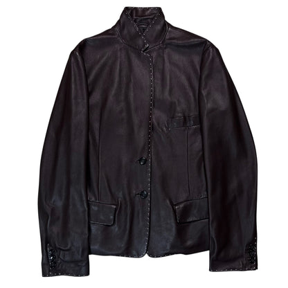 Jil Sander Contrast Stitch Leather Blazer - SS02