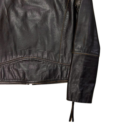 Dirk Bikkembergs Zip Racer Calf Leather Jacket