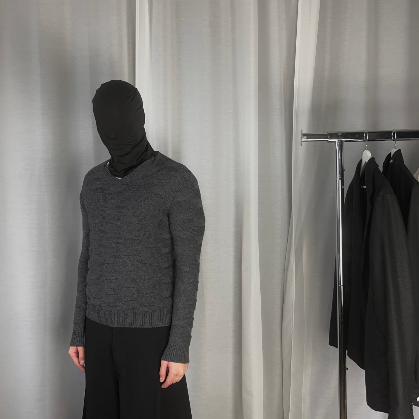 RAF by Raf Simons 3D Textured Knit Sweater