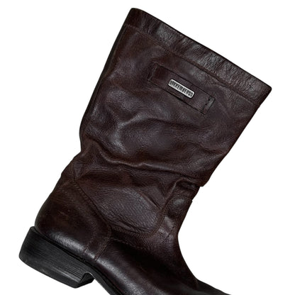 Dirk Bikkembergs Metal Tab Engineer Pull On Boots