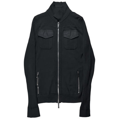 Dirk Bikkembergs Multi Zip Cargo Rib Knit Sweater - SS08