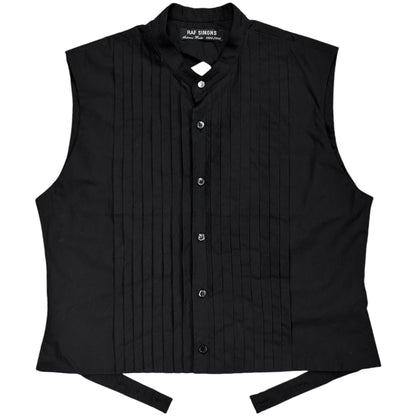 Raf Simons Sleeveless Pleated Open Back Shirt - AW99