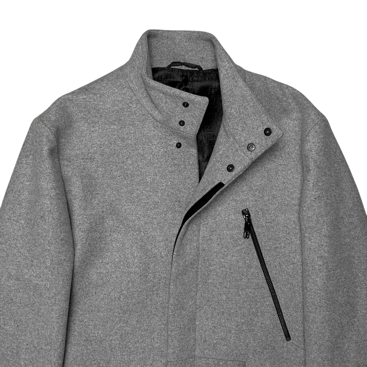 Dirk Bikkembergs Techncial Zip Wool Coat