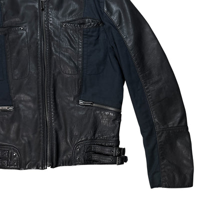 Dirk Bikkembergs Hybrid Leather Moto Jacket - SS10
