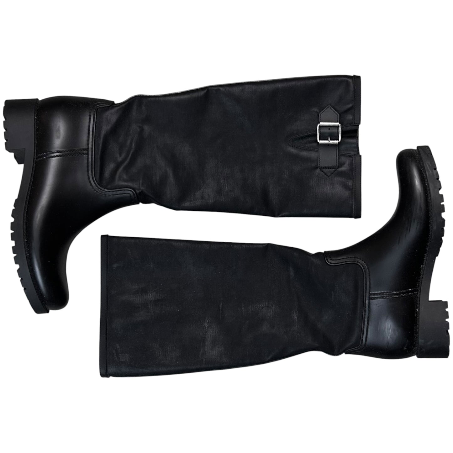 MM6 Maison Martin Margiela Waxed Shaft Rider Boots - AW14