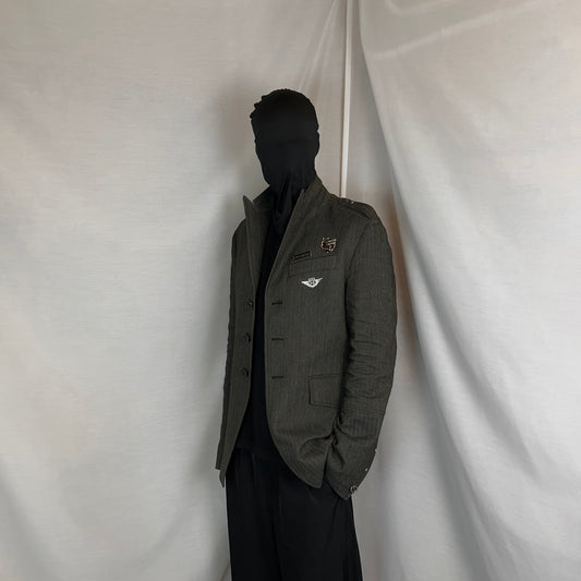 Dirk Bikkembergs Metal Pin Officer Jacket - AW06