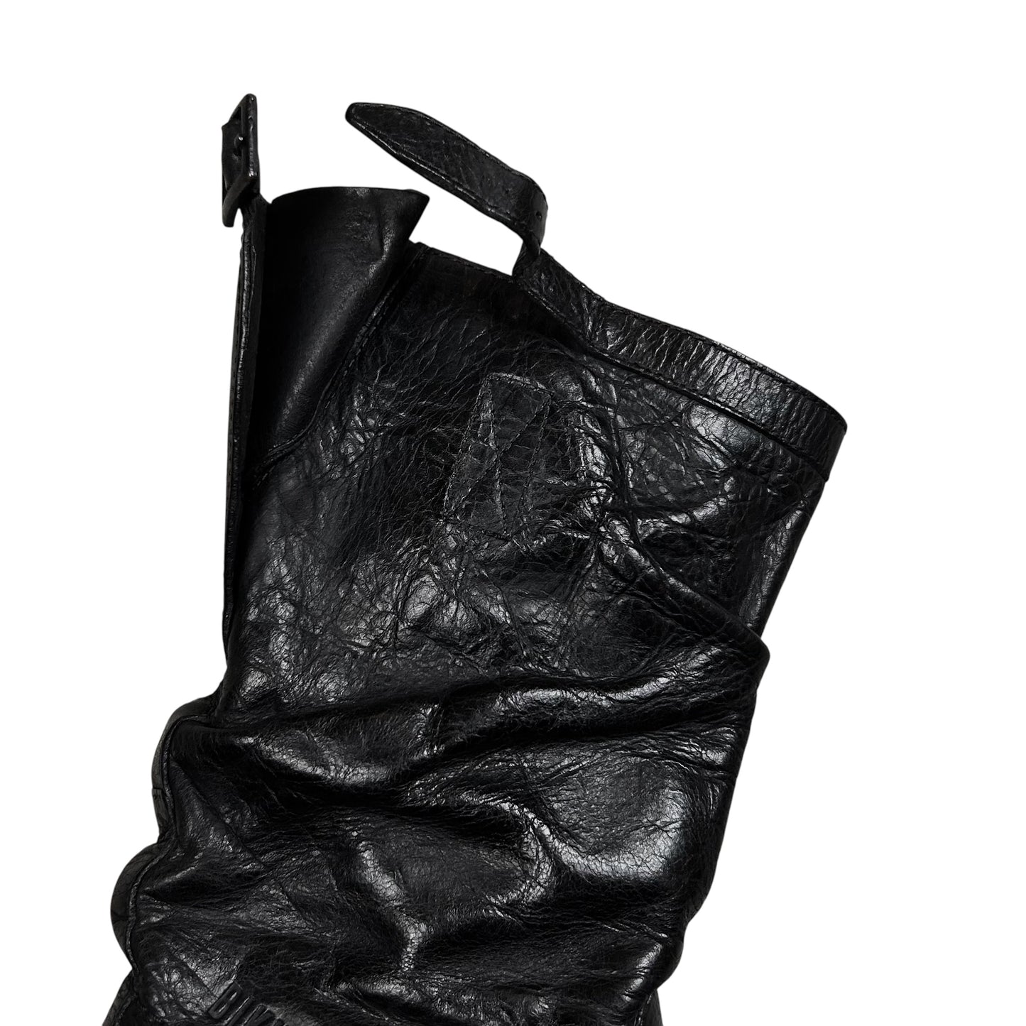 Dirk Bikkembergs Buckled Waxed Leather Boots