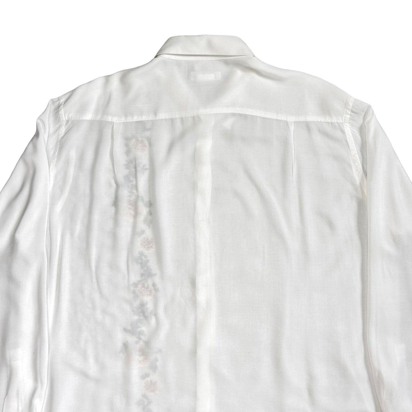 Y‘s Yohji Yamamoto Flower Embroidered Rayon Shirt