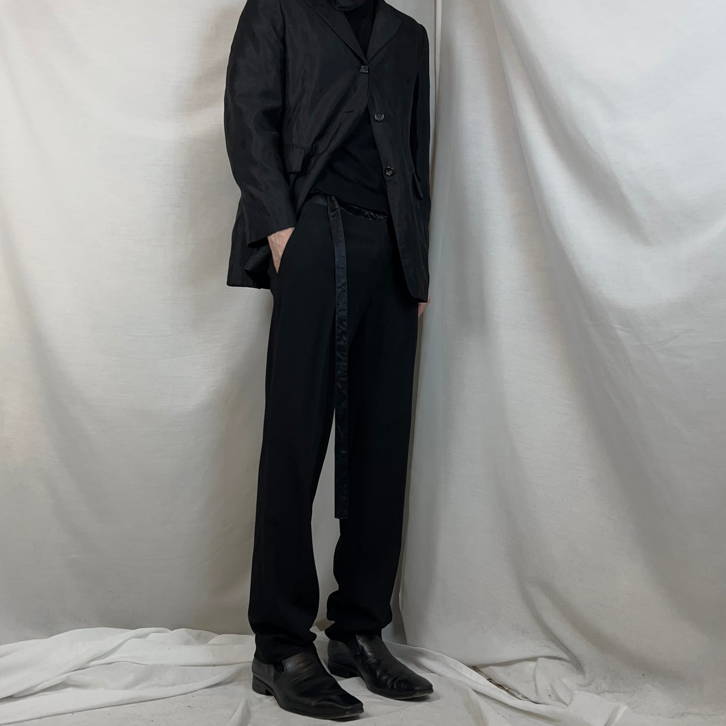 Ann Demeulemeester Dual Waistband Bondage Belt Trousers - AW04
