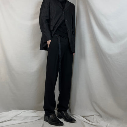 Ann Demeulemeester Dual Waistband Bondage Belt Trousers - AW04