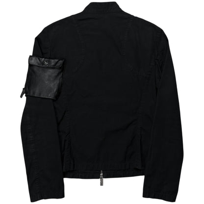 Dirk Bikkembergs Detachable Leather Pocket Work Jacket