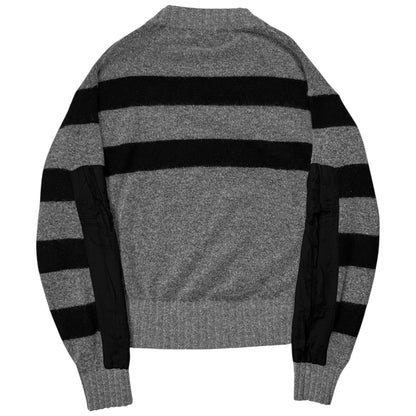 Haider Ackermann Striped Sleeve Panel Mohair Knit Sweater - AW16