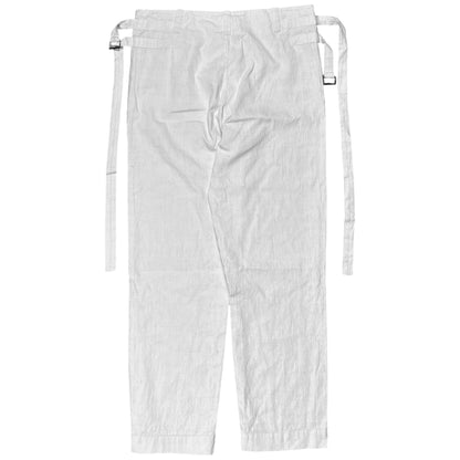 Ann Demeulemeester Dual Bondage Belt Coated Linen Pants - SS03