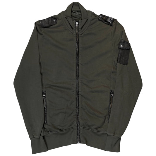Dirk Bikkembergs Leather Strap Military Zip Sweater - SS09