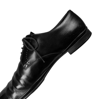 Prada Perforated Square Toe Derbies