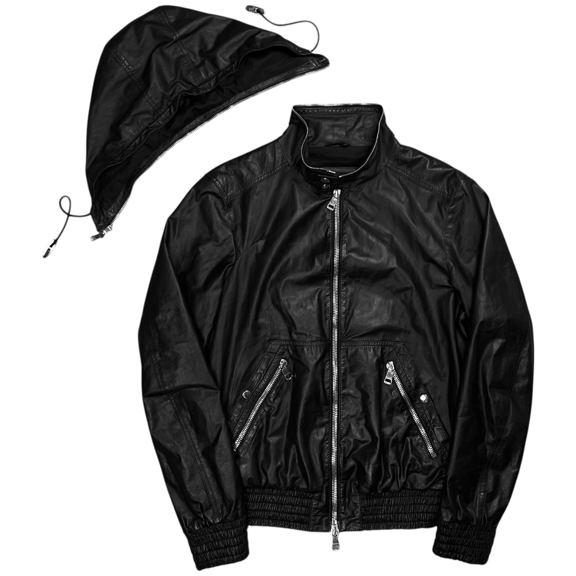 Gucci by Tom Ford Zip Hood Leather Jacket – Vertical Rags