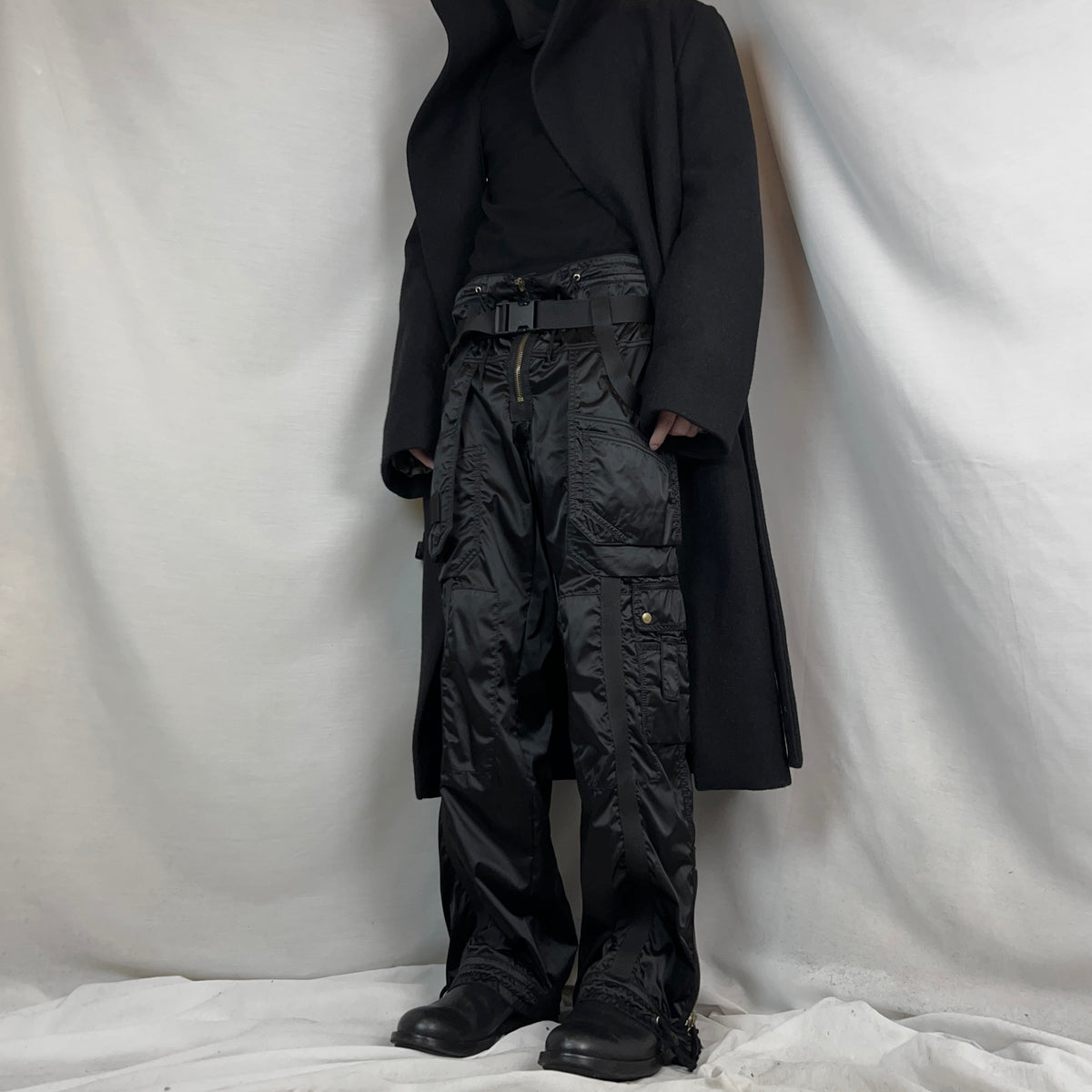 Jean Paul Gaultier Wide Parachute Bondage Nylon Pants - AW03