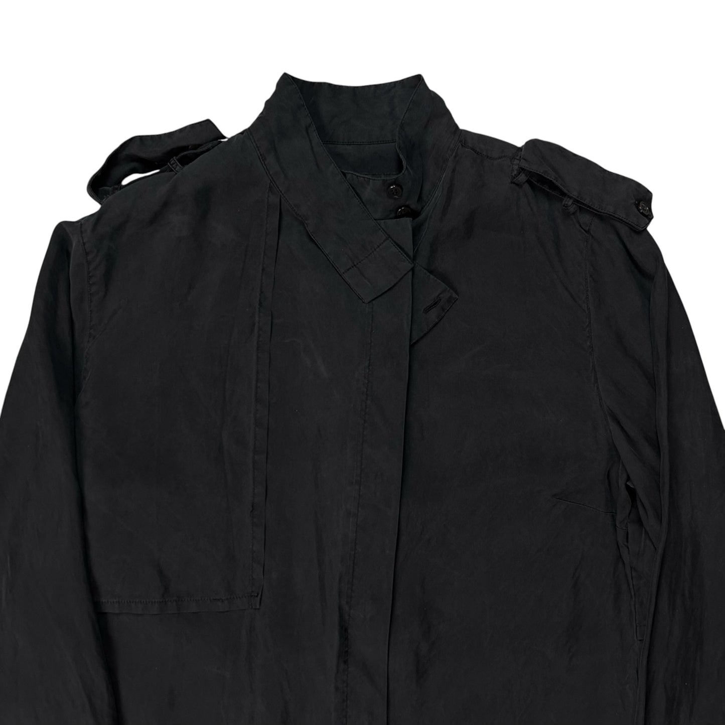 Kris Van Assche Chest Layered Military Strap Silk Shirt