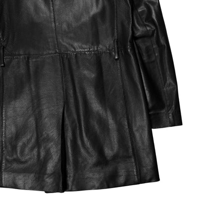 Gucci by Tom Ford Military Safari Perforated Leather Coat - AW97