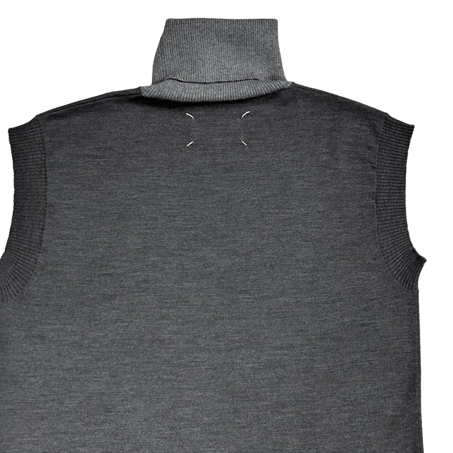 Maison Martin Margiela Open Seam Sleeveless Rollneck Sweater - AW15